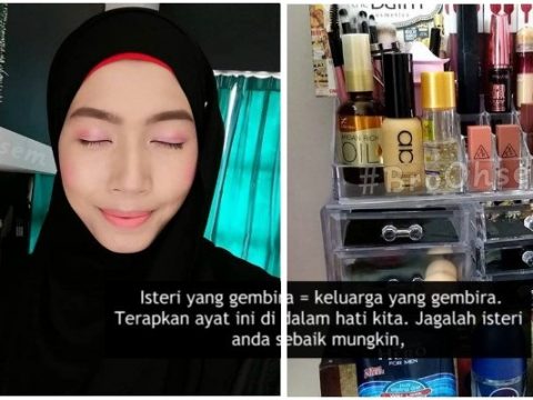 Jangan Berkira,Lelaki Ini Kongsi Sebab Kenapa Suami Perlu Beli Makeup Untuk Isteri