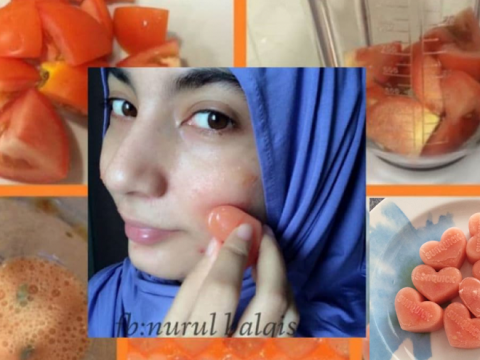 Gadis Ini Kongsi Rahsia Hanya Guna Ais Kiub Tomato Sahaja Dapat Jadikan Kulit Wajah Cantik, Cerah Dan Licin