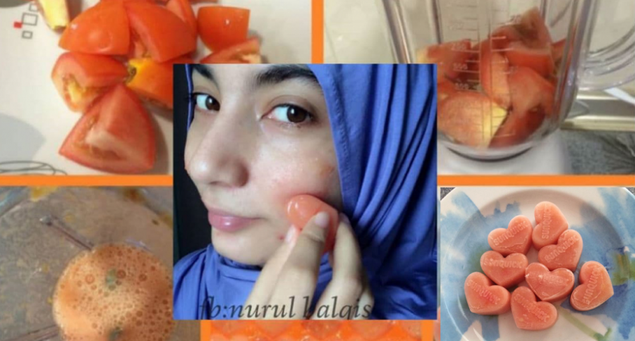 Gadis Ini Kongsi Rahsia Hanya Guna Ais Kiub Tomato Sahaja Dapat Jadikan Kulit Wajah Cantik, Cerah Dan Licin